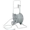 Outsunny Carrello avvolgitubo 45 m tamburo con 2 modalità di spruzzo, adattatore per rubinetto, manovella 2 ruote 45 x 44 x 78 cm Grigio | Aosom Italy