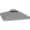 Outsunny Telo per gazebo 3 x 3 m telo di ricambio per gazebo a 2 livelli protezione UPF30+ fori di drenaggio grigio | Aosom Italy
