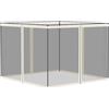 Outsunny Zanzariere per gazebo da giardino 3 x 3 m - set da 4 zanzariere con zip + ganci di fissaggio - poliestere nylon | Aosom Italy
