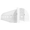 Outsunny Serra tunnel da giardino 24m², serra tunnel con porta e 12 finestre con zanzariere, 295x798x199cm, bianco | Aosom Italy