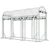 Outsunny Serra tunnel da giardino 3 m², serra da giardino, struttura in acciaio galvanizzato, 8 porte avvolgibili, 295x100x197cm, trasparente | Aosom Italy