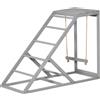 PawHut Posatoio in legno per gallina, area giochi in legno per galline con altalena, scala, piattaforma, 96 x 40 x 71 cm, grigio | Aosom Italy