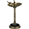 Outsunny Bagno per Uccelli da Giardino Esterno 81 cm con Design a Conchiglia e Finitura Invecchiata Leggero e Resistente Bronzo | Aosom Italy