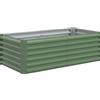 Outsunny Fioriera rialzata in acciaio galvanizzato, letto da giardino con fondo aperto, 180 x 90 x 57,5 cm, verde chiaro | Aosom Italy