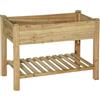 Outsunny Fioriera rialzata con Ripiano di Stoccaggio in Legno, Aiuola quadrata su piedi rialzata, 113 x 56 x 84 cm, verde | Aosom Italy