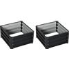 Outsunny Set di 2 fioriere rialzate, aiuola quadrata da giardino per verdure, fiori, acciaio zincato 60 x 60 x 30,5 cm, grigio | Aosom Italy