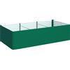 Outsunny Fioriera rialzata rettangolare galvanizzata per esterno - fondo aperto - 240 x 120 x 60 cm, verde | Aosom Italy