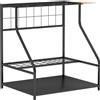 Outsunny Organizzatore di Attrezzi da Giardino Scaffale di Stoccaggio a 3 Livelli per Garage con Ganci | Aosom Italy