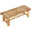 Outsunny Panca da giardino, panca, per 2 persone, rustica, 110 x 38 x 35 cm, Marrone scuro | Aosom Italy