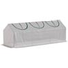 Outsunny Serra da giardino mini serra 3 finestre arrotolabili copertura in PE ad alta densità 140 g/m² 180 x 60 x 60 cm bianco | Aosom Italy