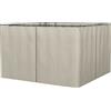 Outsunny 4 tende di ricambio per gazebo 3x3 m, robuste, per tubi e guide scorrevoli, cerniera doppia, beige | Aosom Italy