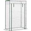 Outsunny Serra con porta, serra in telo resistente al gelo in acciaio, serra per balcone, giardino, serra per pomodori 100x50x150cm, serra per pomodori, verdure, fiori, piante, Trasparente | Aosom Italy