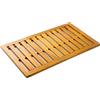 Outsunny Tappetino da Doccia in Legno di Acacia 91x51 cm Tappetino Antiscivolo per Bagno Spa o Piscina Naturale | Aosom Italy