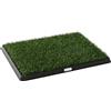 PawHut tappetino per cani con vassoio ed erba artificiale, 63 x 50,5 cm, verde | Aosom Italy