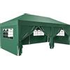 Outsunny Gazebo ca. 6x3 m, stabile, resistente all'inverno, pop-up pieghevole con finestra, porta con zip e pannelli laterali, protezione UV | Aosom Italy
