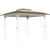 Outsunny Tenda Pieghevole 3,5x3,5 m Pop-up con Altezza Regolabile 3 Livelli Doppio Tetto Chiusura Centrale e Borsa UPF50+ Cachi | Aosom Italy