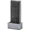 Outsunny Fontana a 2 livelli da giardino con illuminazione LED, pompa, effetto granito 37,5 x 22 x 80 cm | Aosom Italy