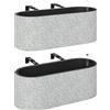 Outsunny Set da 2 Vasi Appendibili con Sistema di Drenaggio Foro e Ganci 42 x 16 x 15 cm Grigio Chiaro | Aosom Italy