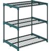 Outsunny Portavasi a 3 livelli, 72 cm alto, portavasi per interno ed esterno, scaffale in acciaio, Verde scuro | Aosom Italy