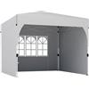 Outsunny Gazebo da giardino 3 x 3 m pop up, gazebo pieghevole regolabile in altezza, protezione UV50+, 3 pareti laterali, crema | Aosom Italy