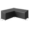 Outsunny Copertura protettiva per mobili da giardino invernale impermeabile a V Anti-UV 420D Oxford 216x216x78 cm Nero | Aosom Italy