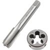 BEASAFY 2 pezzi Set di maschi e filiere, fresa e filiera per filettatura M16 x 1.5, fresa per filettatura metrica, barra filettata HSS per riparazione filettature