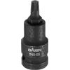 QUARKZMAN T40 Bussola Torx 55mm/2.17 Lunghezza Attacco Quadrato 1/2 Estensione Stella 6 Punta Bit Impatto Set Avvitatore Power Nut S2 Acciaio Bussola Cricchetto Bits Nero