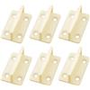 BroLuka Set di 6 guide da pavimento per porta scorrevole, guida inferiore in plastica per porta scorrevole in legno e porta della cucina, hardware di ricambio, 44 x 26 x 17 mm (bianco)