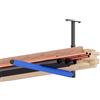 QLS Scaffalatura da soffitto con ganci per scala, kayak, pesca, regolabile, blu