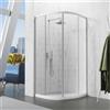 Parama Box doccia semicircolare 80x80 cm trasparente 4 mm profili bianchi | Grenada