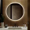 Parama Specchio led tondo Ø 80 cm con cornice nero opaco retroilluminato sensore touch-screen