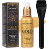 VIOLA HOUSE Colore viso e corpo, colore oro argento, intenso lucentezza metallica, a lunga durata, altamente pigmentato, solubile in acqua, trucco speciale di Halloween Natale SFX 2,64 Fl. Oz/75 ml (oro)