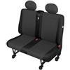KEGEL Set di coprisedili su misura per sedili anteriori in ecopelle (poliuretano) nera