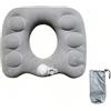 Qurxuanwe Cuscino Ortopedico Gonfiabile con Borsa Portaoggetti, Ciambella per Sedersi Ergonomico, Cuscino Emorroidi Donna Uomo, Cuscino Sedia da Ufficio Portatile, Seduta Antidecubito per Auto e Sedia a Rotelle