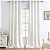 MIULEE Tende Velluto Bianco per Interni Tenda Moderne, Eleganti Tenda per Camera da Letto Salotto e Soggiorno, 2 Pezzi Tende Oscuranti Termiche per Interni Velluto con Occhielli L 140 x A 225 CM