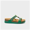 Scholl - Sandali Bogotà Wedge Verde Blu Numero 37 Confezione 1 Paio