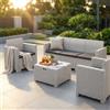 MIlani Home NEBRASKA - salotto da esterno in wicker 3 posti con cuscini