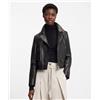 BOSS BLACK Boss Giubbotto biker regular fit in pelle Black Donna