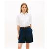 Tommy Hilfiger Camicia a maniche corte in puro lino White Donna