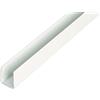 Alberts 498955 - Profilo a U, in plastica, bianco, 1000 x 21 x 10 mm, set da 10 pezzi