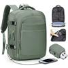 kibachev Zaino Ryanair 40x30x20 Sottovuoto Con Pompa 40x20x25 Zaino da Viaggio Aereo Bagaglio a Mano Con Porta Scarpe Wizzair Zaini Donna Uomo (Verde)
