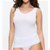 Triumph Canotta donna spalla larga scollatura V Triumph mod. Sense of modal articolo Tank Bianco