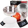 Adlereurope Adler AD 3166 Bilancia elettronica da cucina digitale con ciotola, 900 ml, 5 kg (11 lb), alta precisione 1 g, tara, misurazione liquidi