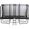 Salta 5376A - Trampolino fuori terra - Rettangolare - 180 kg - 5 anni - Rete di sicurezza - Nero