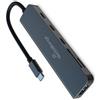 MediaRange MRCS519 MediaRange HUB USB-C 6 in 1 Multiport Adapter, silber