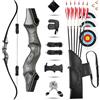 ZSHJGJR Set Arco e frecce Set Arco Ricurvo 60 pollici 30-60 libbre Arco Takedown per Adulti Tiro con l'arco Arco Ricurvo professionale da caccia per Tiro con l'Arco con Frecce (Arco Legno, 40 lbs)
