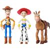 Mattel Disney Pixar Storytellers Toy Story 3-Pack di Woody, Jessie & Bullseye, 10,2 cm autentiche figure snodabili, personaggi chiave da collezione