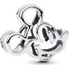 PANDORA Ciondolo a forma di stella cadente in argento sterling con lega di metallo placcato oro 14 carati e zirconi, compatibile Moments, dimensioni: 10 x 11,6 x 11,2 mm, 762202C01