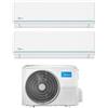 Midea - Climatizzatore Midea Evolution Dual Split 12000+18000 Btu M3OA-27HFN8-Q R-32 Inverter A++ Wifi