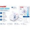 Medel Air Mini Aerosol Portatile a Compressore Inalatore Compatto per Aerosolterapia